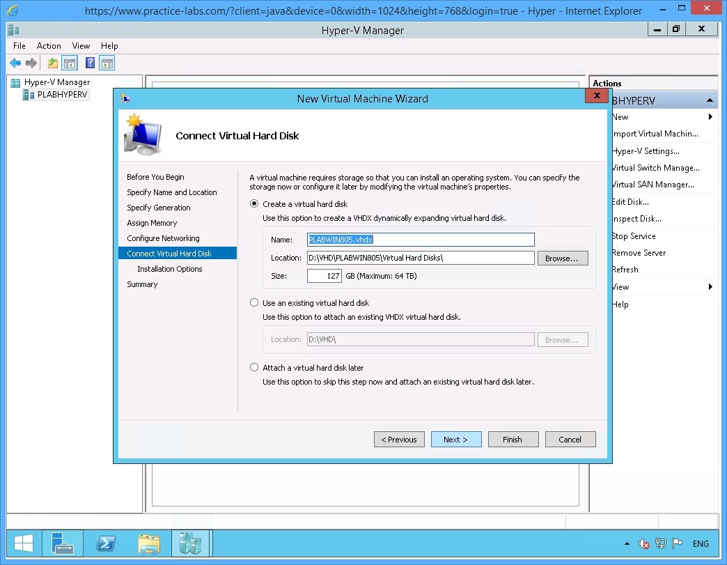 Figure 3.7 Screenshot of the device PLABHYPERV